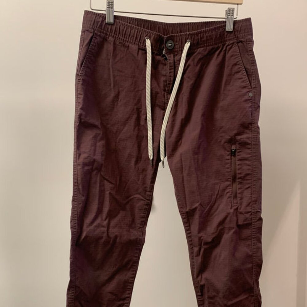 Vuori Jogger Pants Burgundy - Men's Size Medium